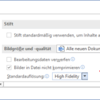 Word Bildqualität Screenshot Office365